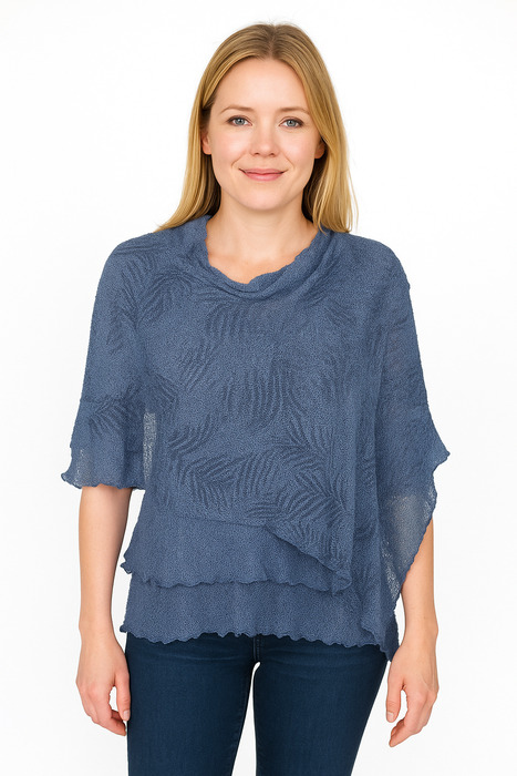 fern poncho dk pink