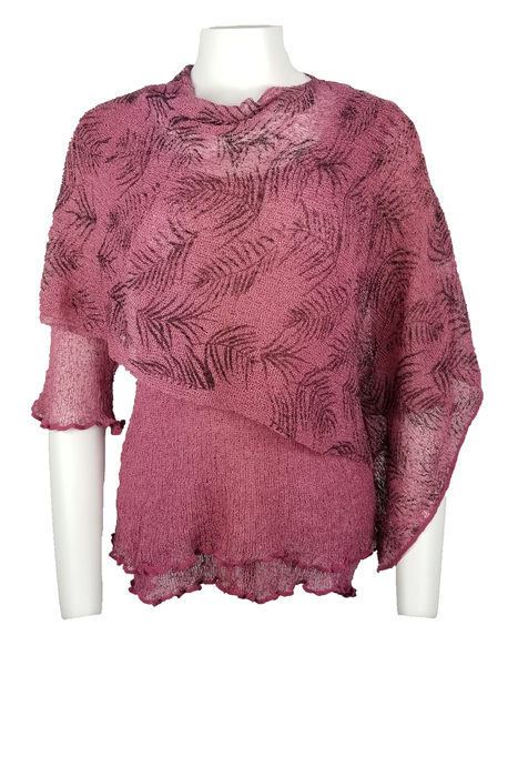 fern poncho dk pink