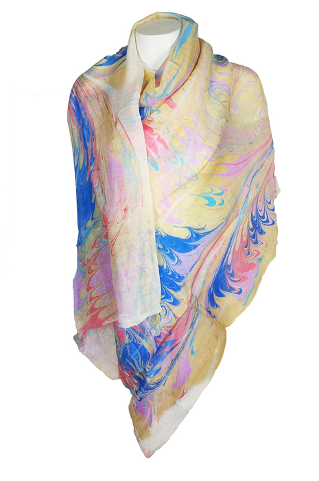 water dyed scarf