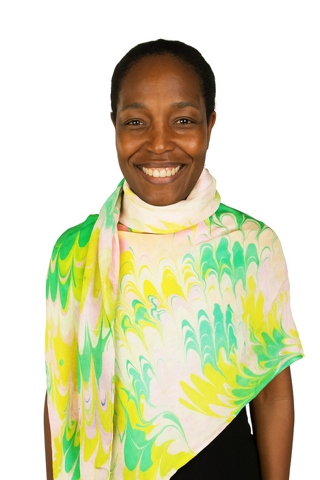 water dyed scarf