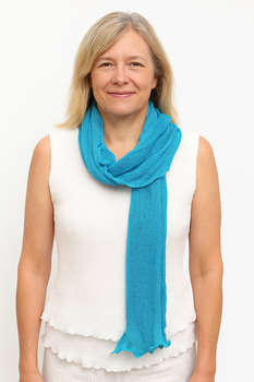 Image Ruffled Sheer Tissue Knit Scarf - QB
