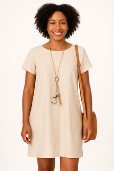 Image Linen Blend Dress - VC