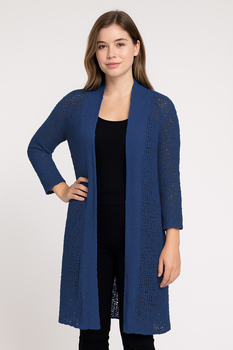 Image Long Popcorn Knit Duster - SNS