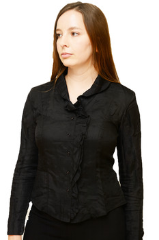 Image Silk Ruffle Blouse
