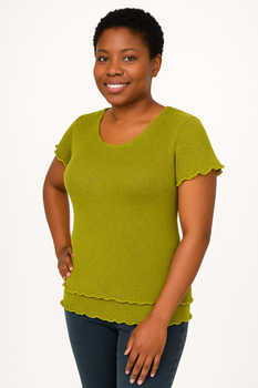 Image Tissue Knit Short Sleeve Top - QC