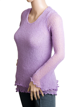 Image Tissue Knit Long Sleeve Top - QL