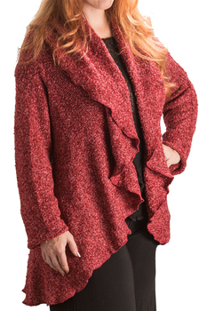 Image Boucle Shawl Collar Cardigan - SAH