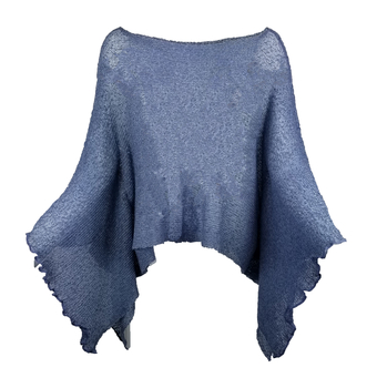 Image Tissue Knit Poncho Tunic - RUX