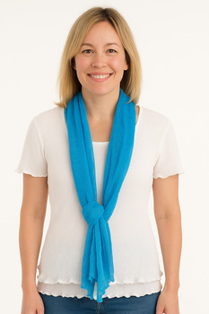 Image Tissue Knit Slub Scarf - QAUJ