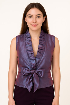 Image Taffeta Ruffle Vest - VAB