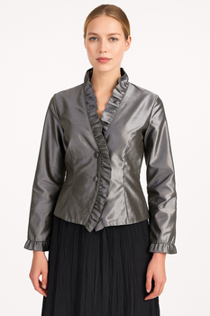 Image Taffeta Ruffle Jacket - VAK