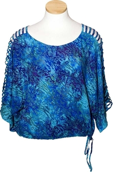 Image Rayon Lattice Shoulder Top - RF