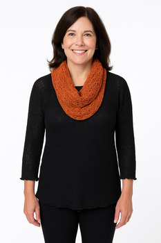 Image Popcorn Knit Infinity Scarf - SP