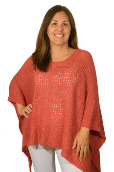 Image Soft Openweave Square Poncho